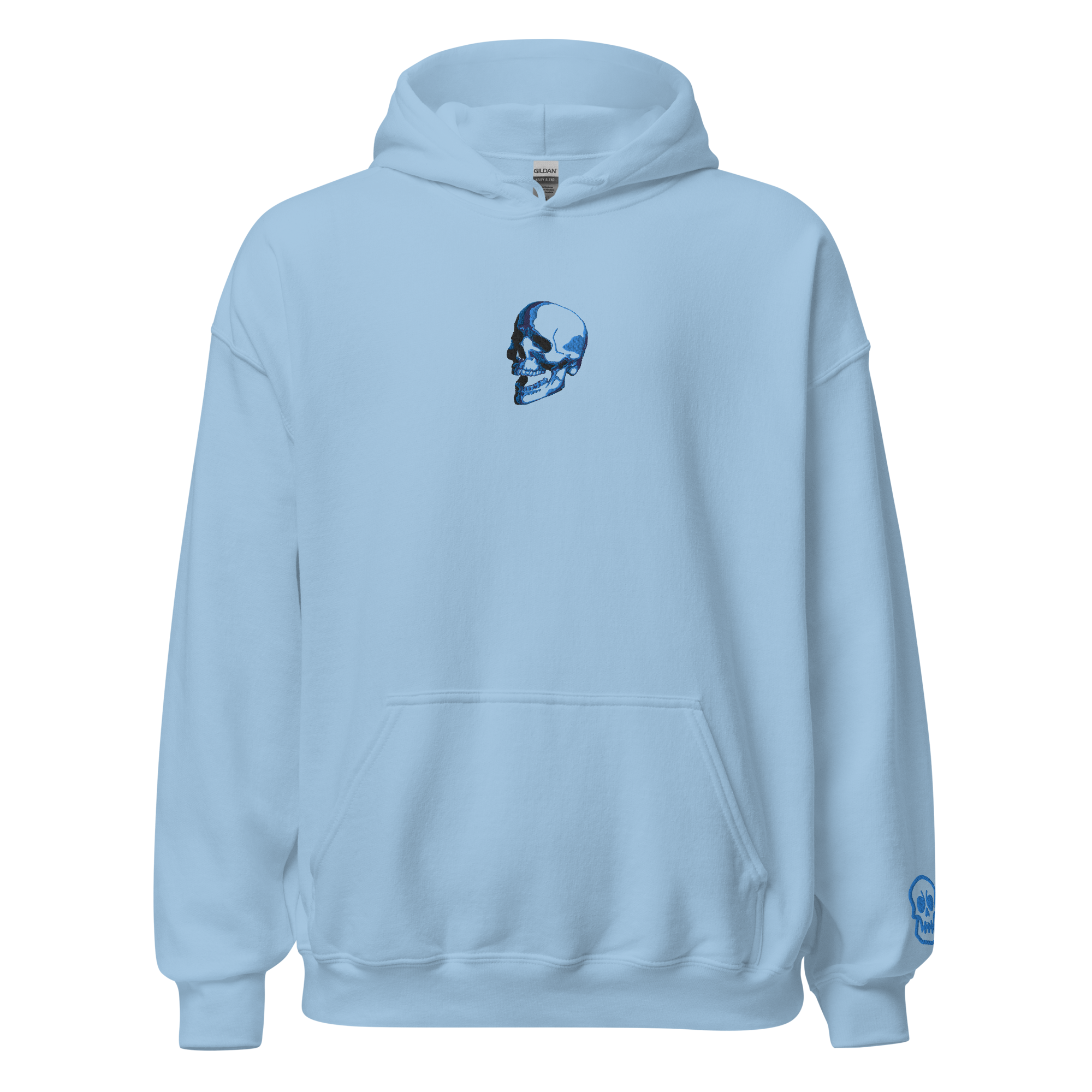 Blue skull best sale hoodie